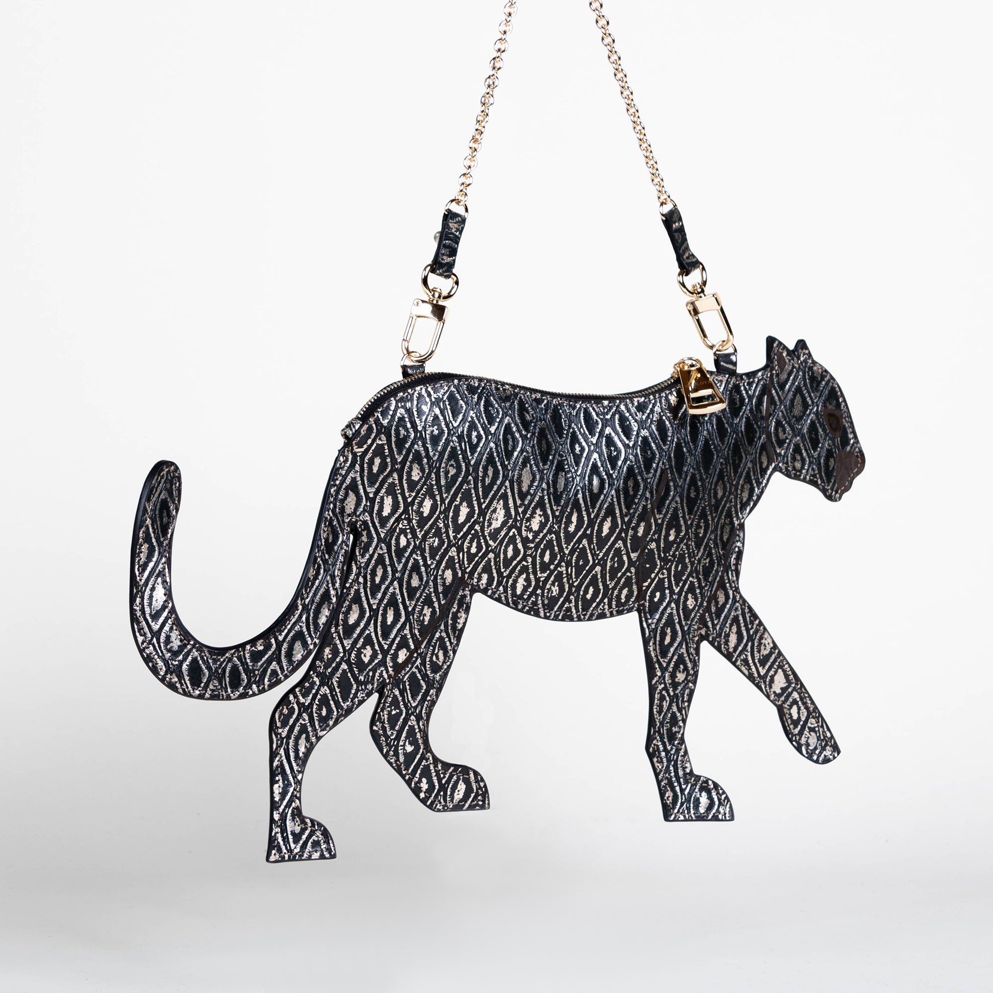 CROSSBODY JAGUAR ORO ESCAMAS