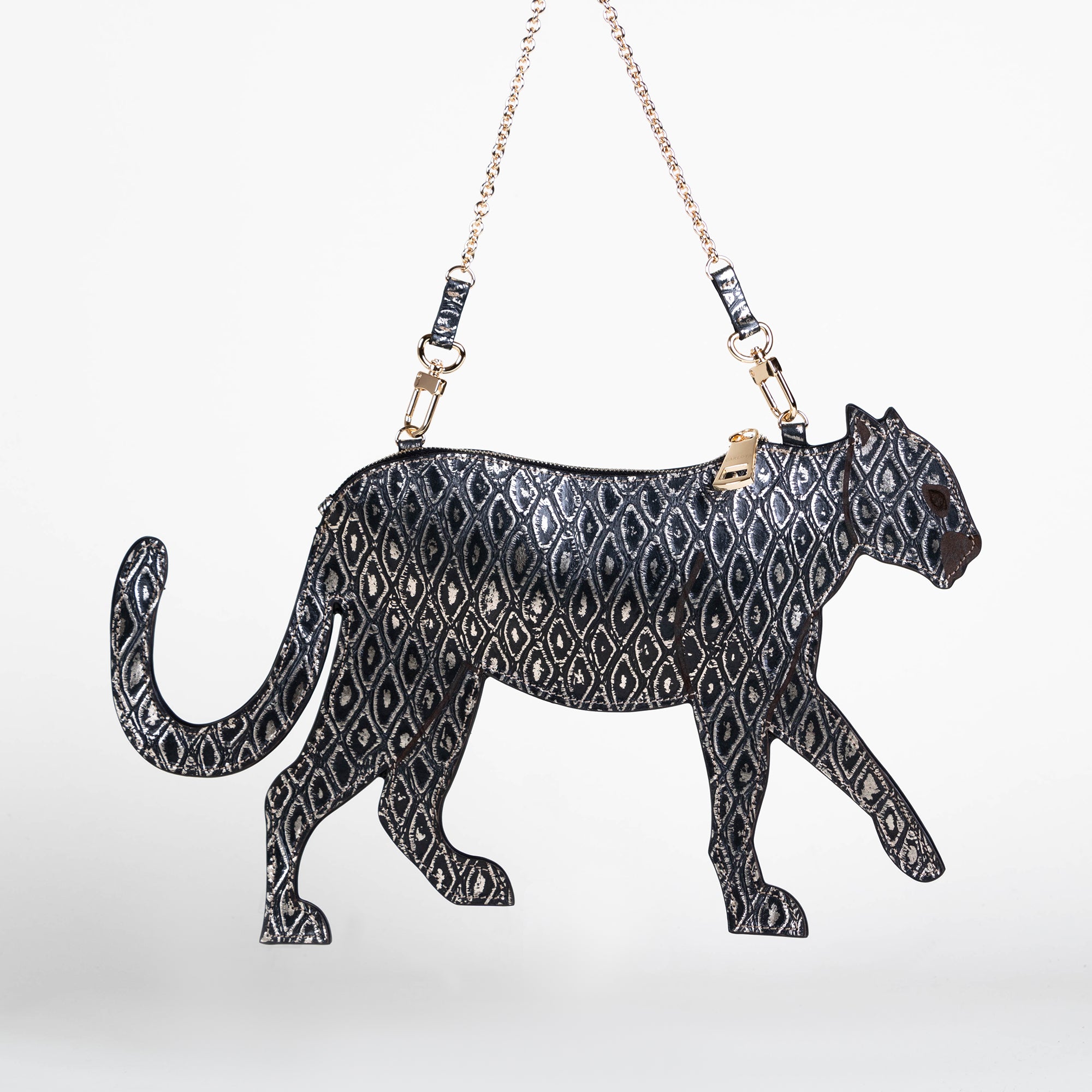 CROSSBODY JAGUAR ORO ESCAMAS