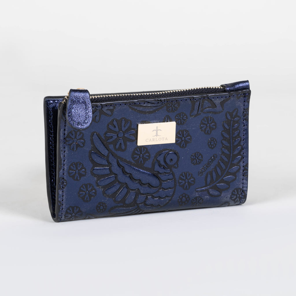 CARTERA TARJETERO AZUL MARINO
