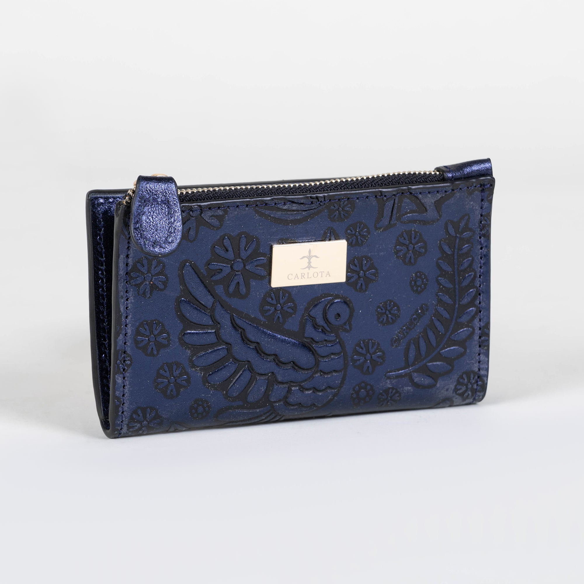 CARTERA TARJETERO AZUL MARINO