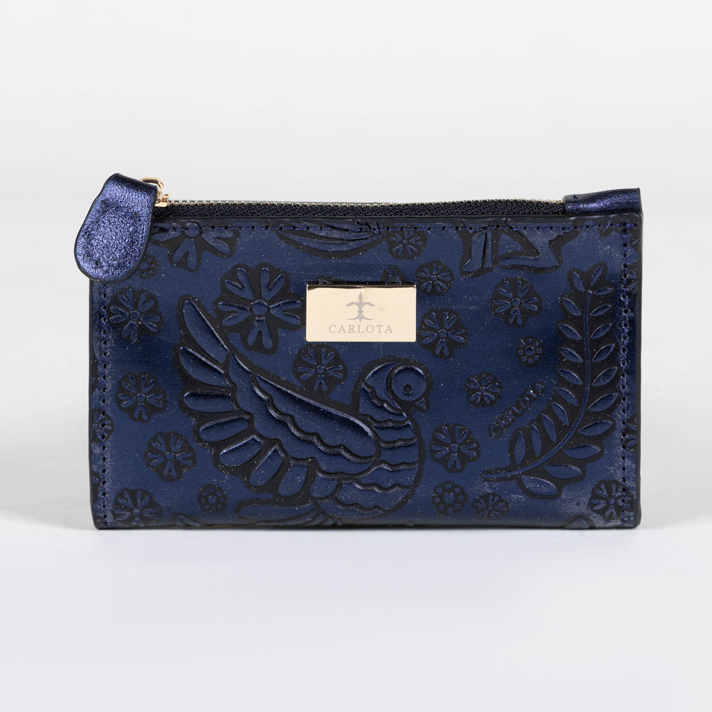 CARTERA TARJETERO AZUL MARINO