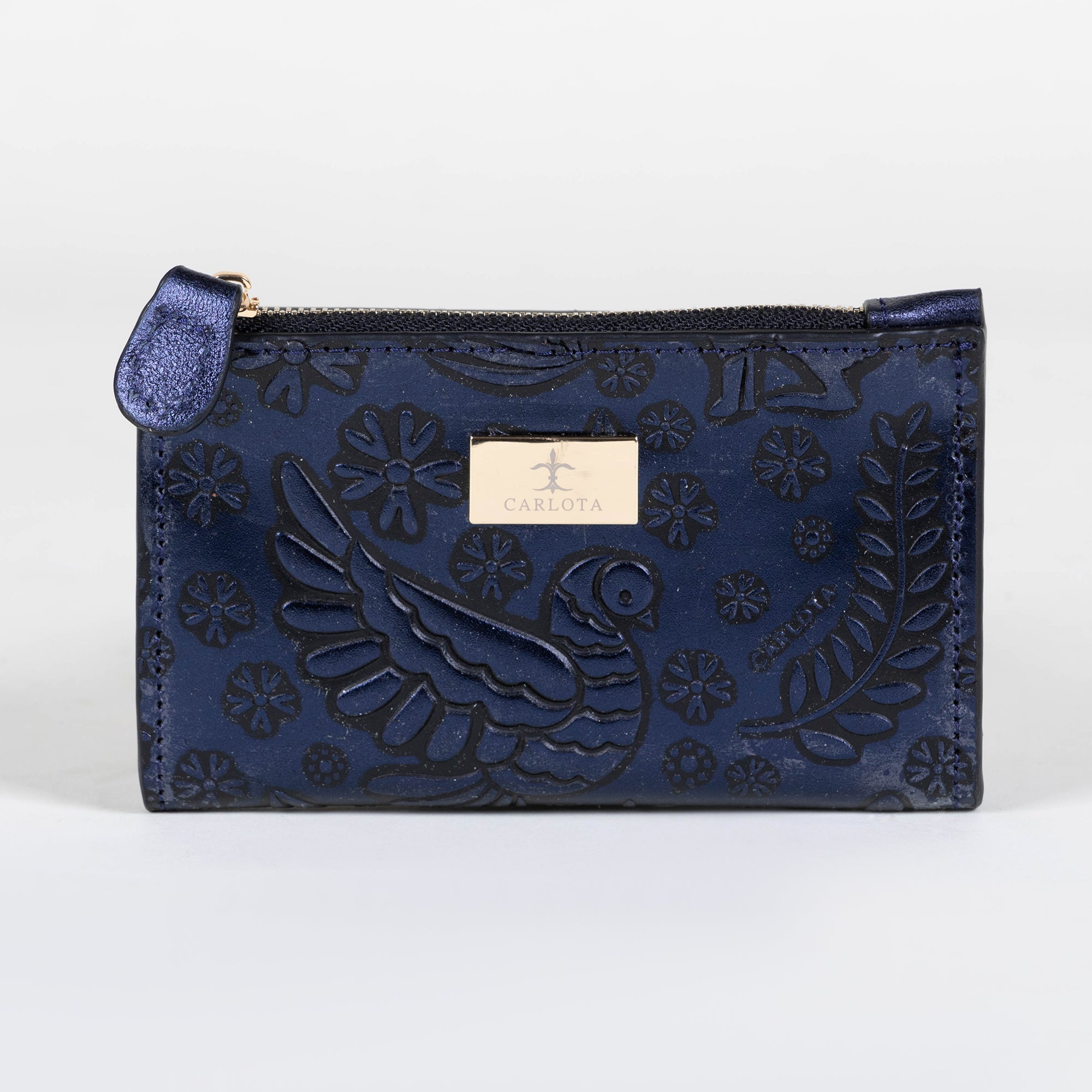 CARTERA TARJETERO AZUL MARINO