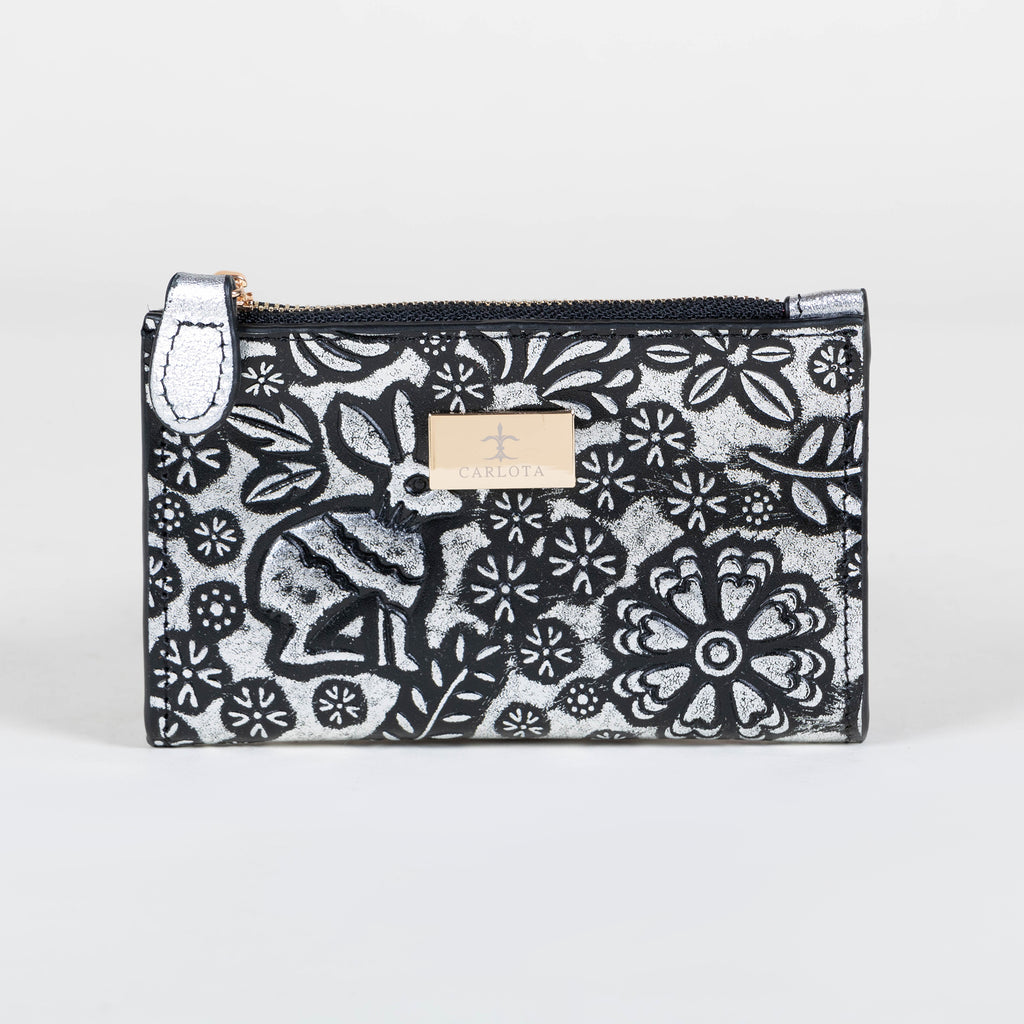 CARTERA TARJETERO PLATA