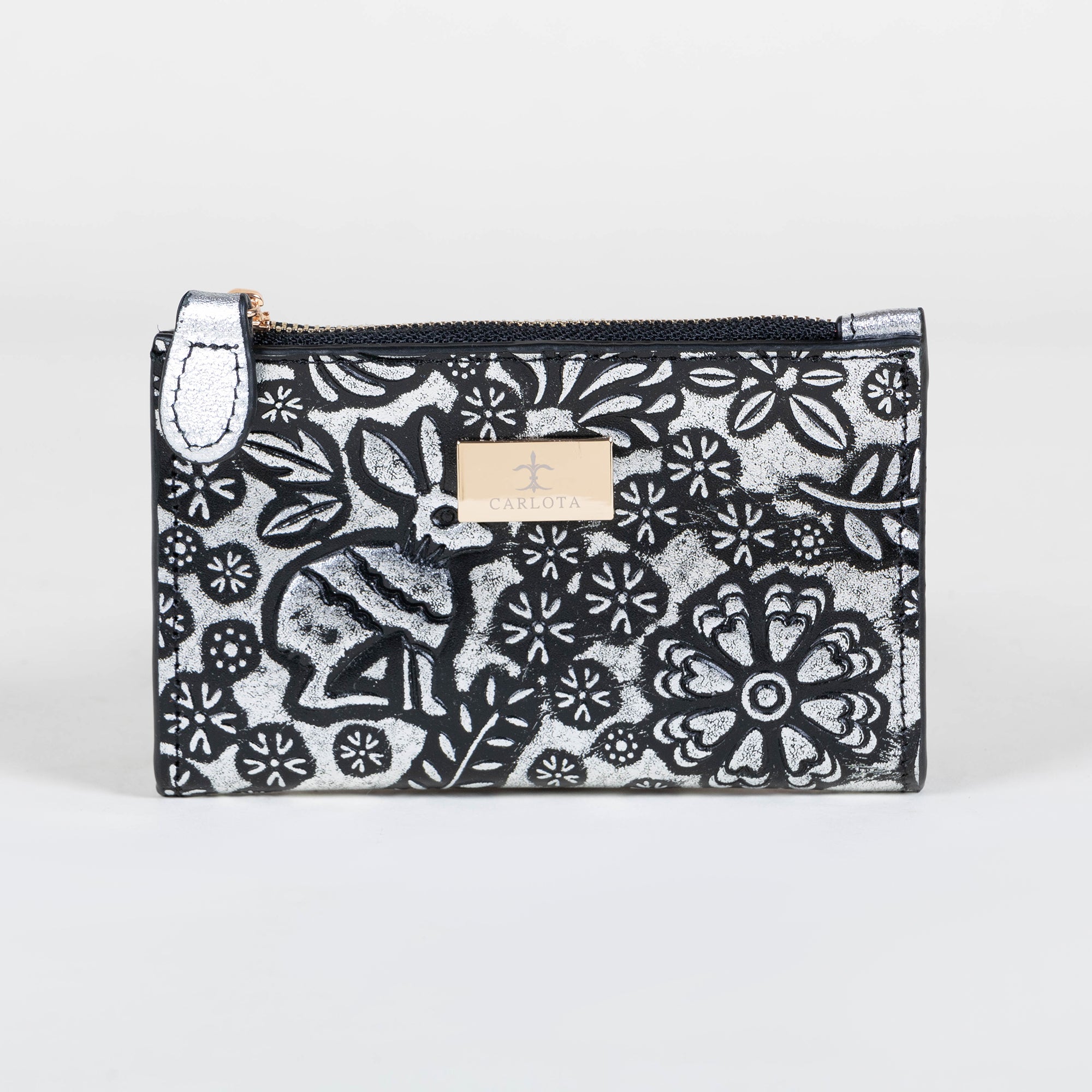 CARTERA TARJETERO PLATA