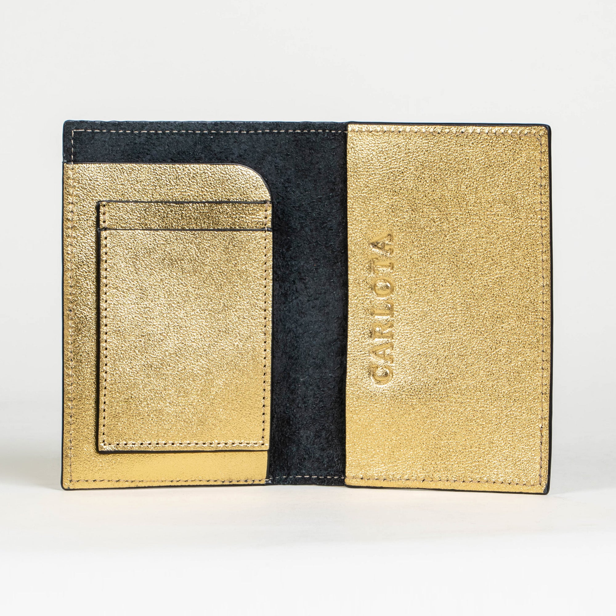 PORTA PASPAORTE ORO AMARILLO
