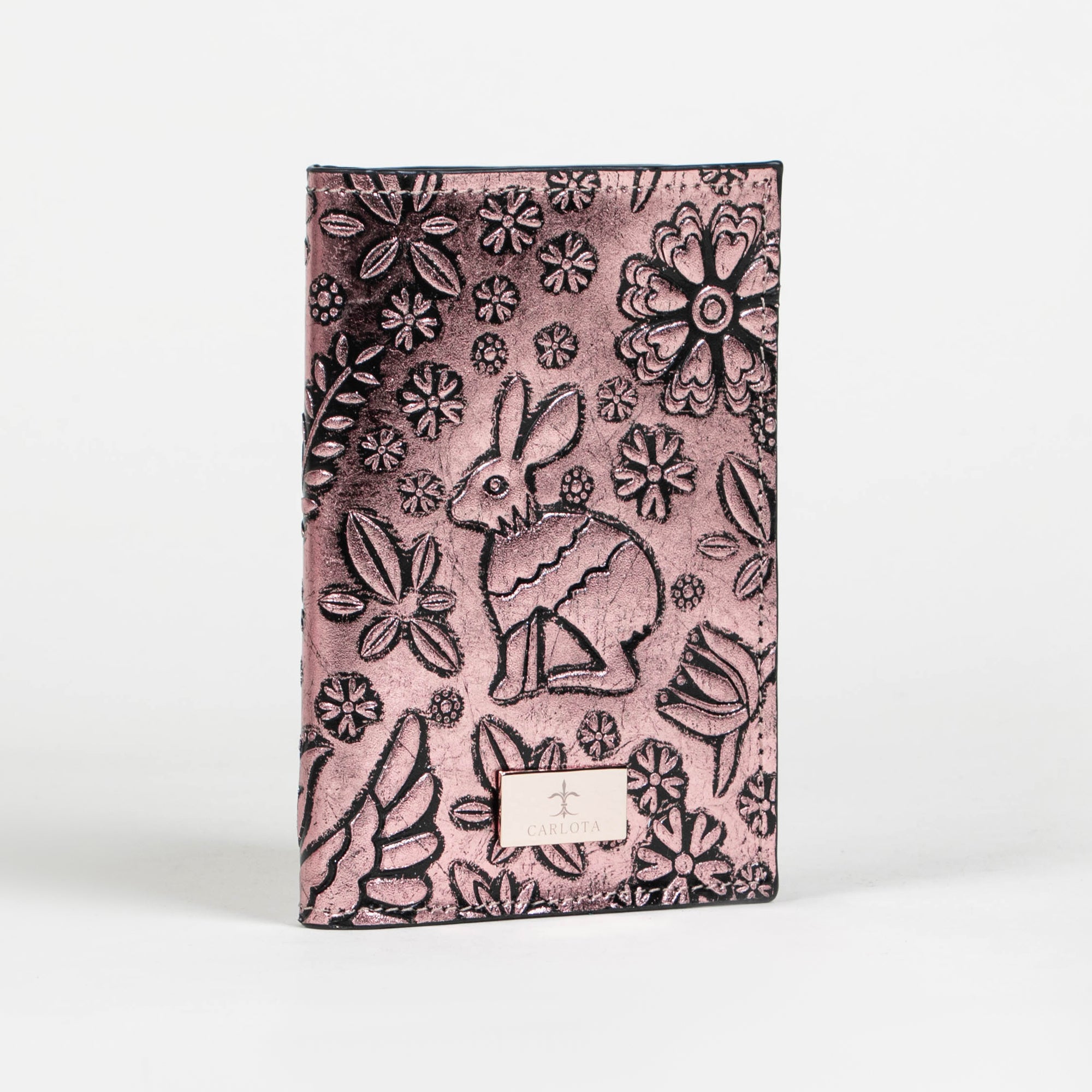 PORTA PASAPORTE ORO ROSA