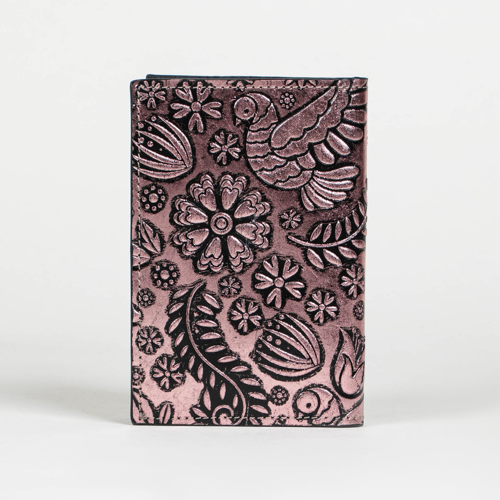 PORTA PASAPORTE ORO ROSA