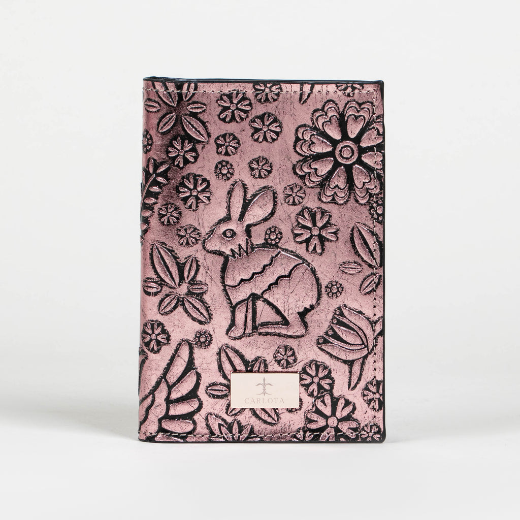 PORTA PASAPORTE ORO ROSA