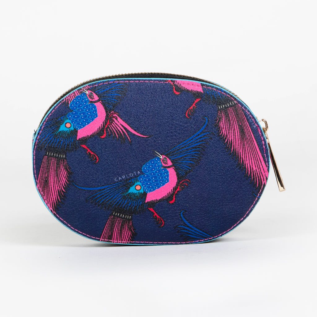 MONEDERO REDONDO ESTAMPADO PAJARITO