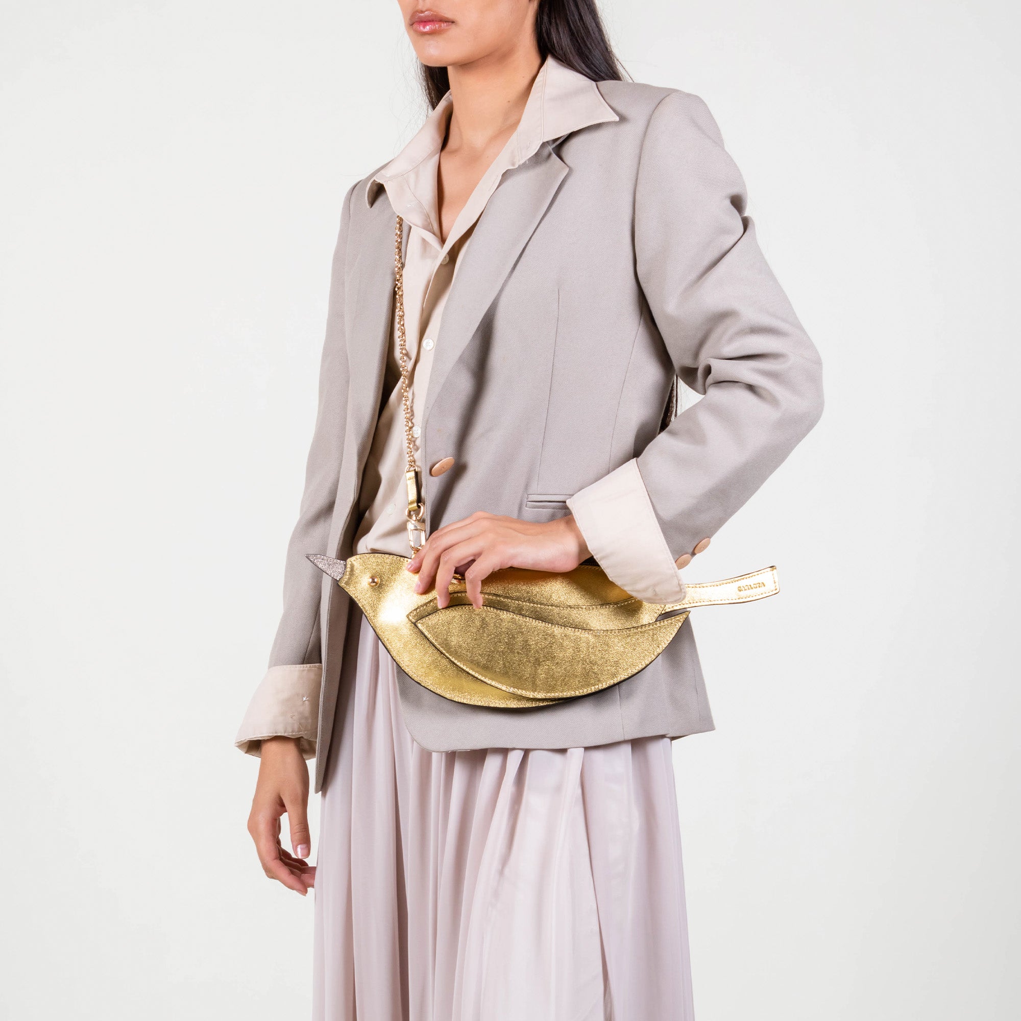 CROSSBODY PAJARITO ORO AMARILLO
