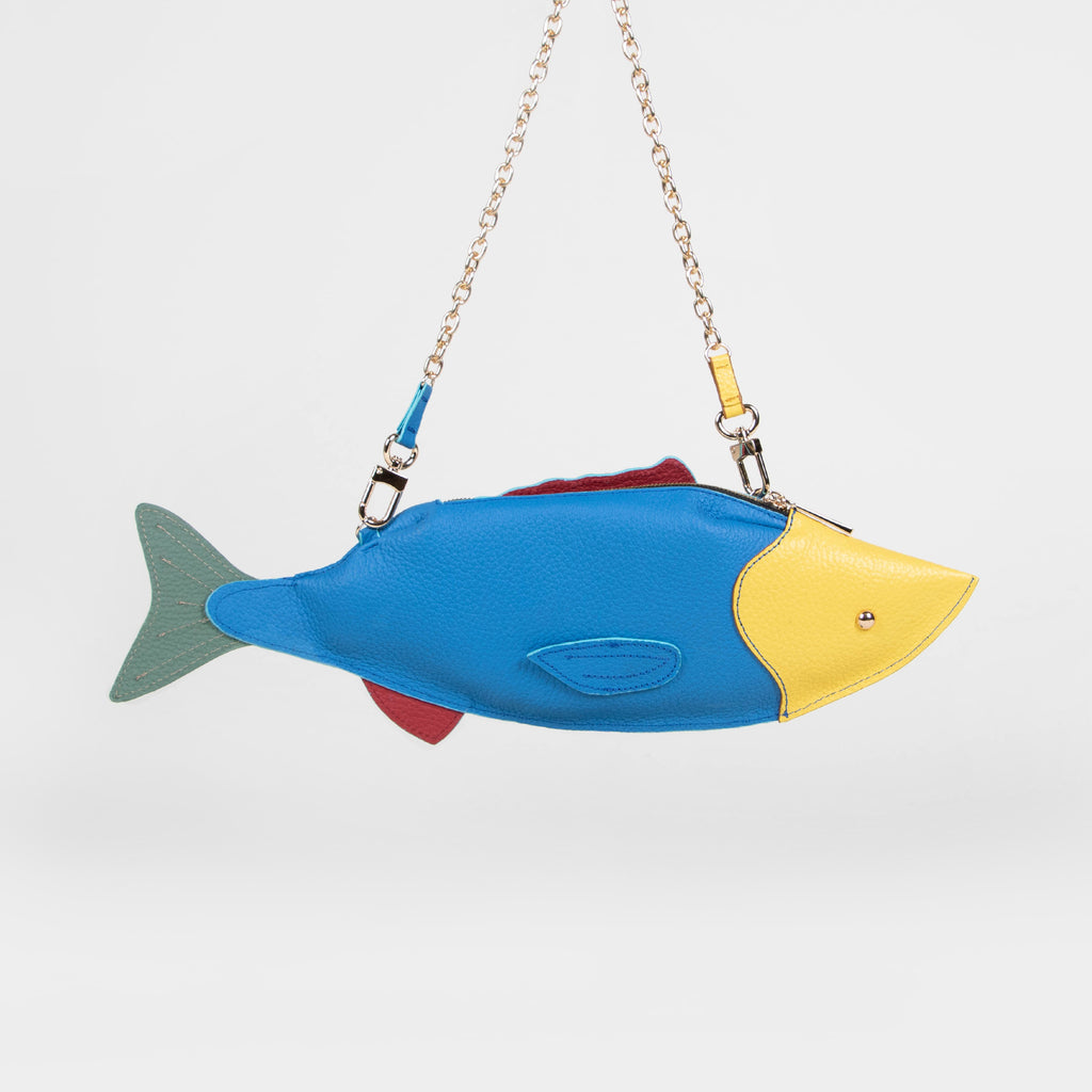 CROSSBODY PESCADO AZUL ROYAL/AMARILLO
