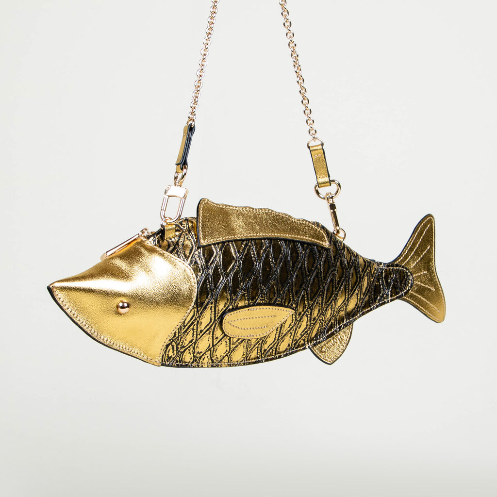 CROSSBODY PESCADO ORO AMARILLO