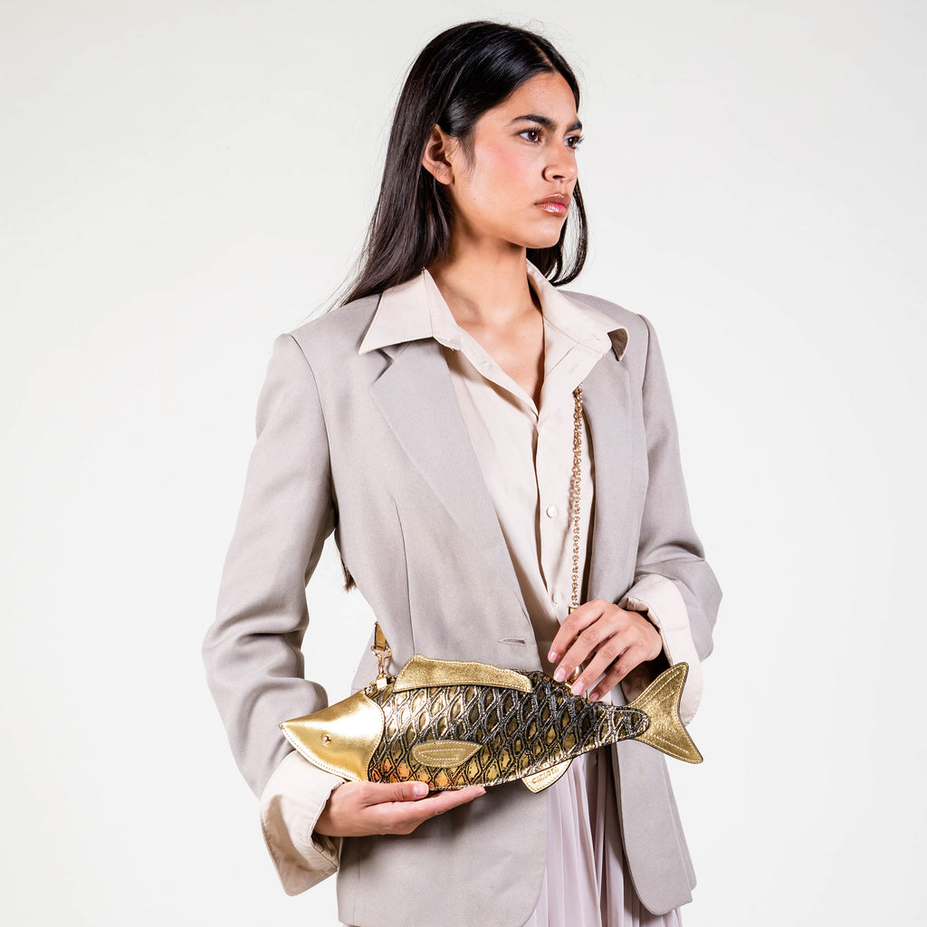 CROSSBODY PESCADO ORO AMARILLO