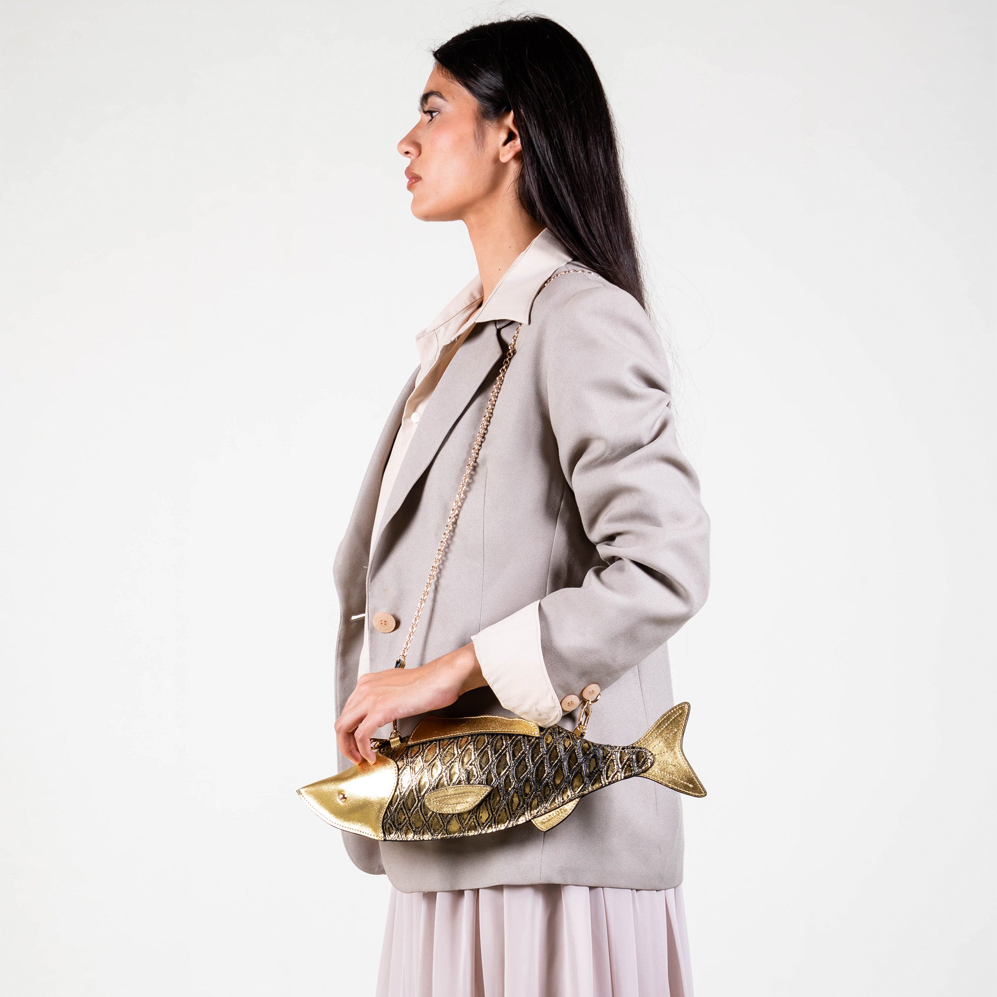 CROSSBODY PESCADO ORO AMARILLO
