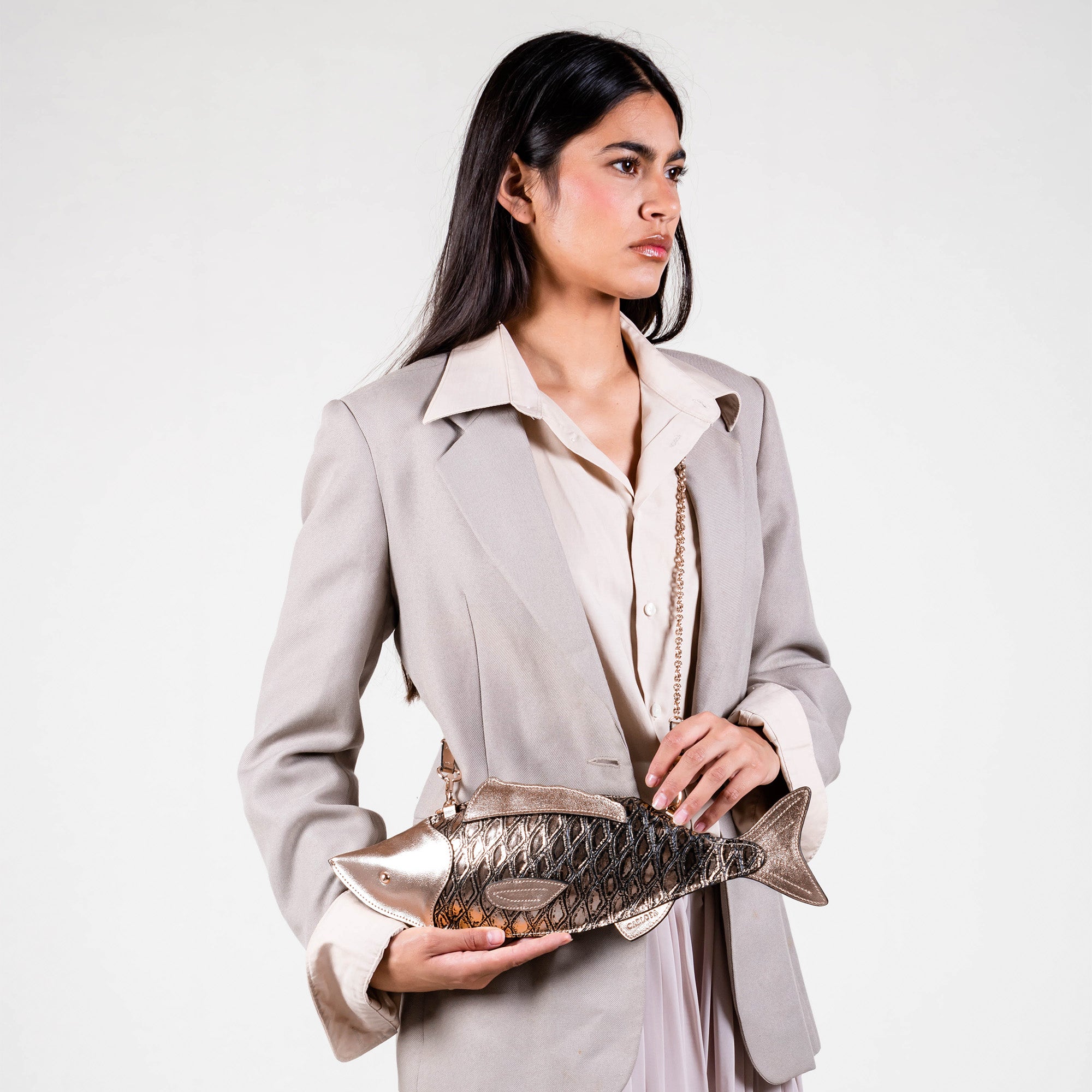CROSSBODY PESCADO ORO ROSA