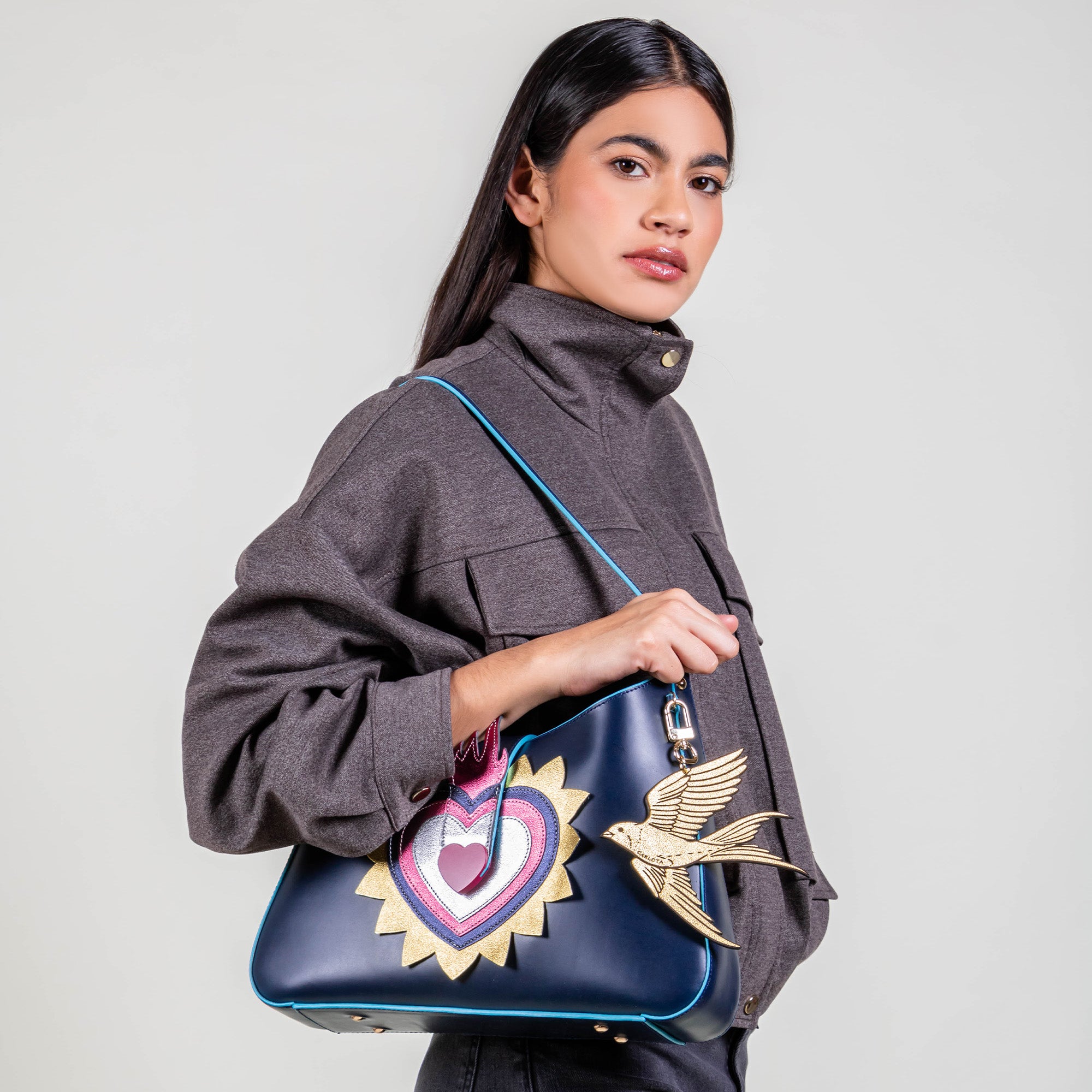 SHOULDER "EL CORAZÓN" AZUL