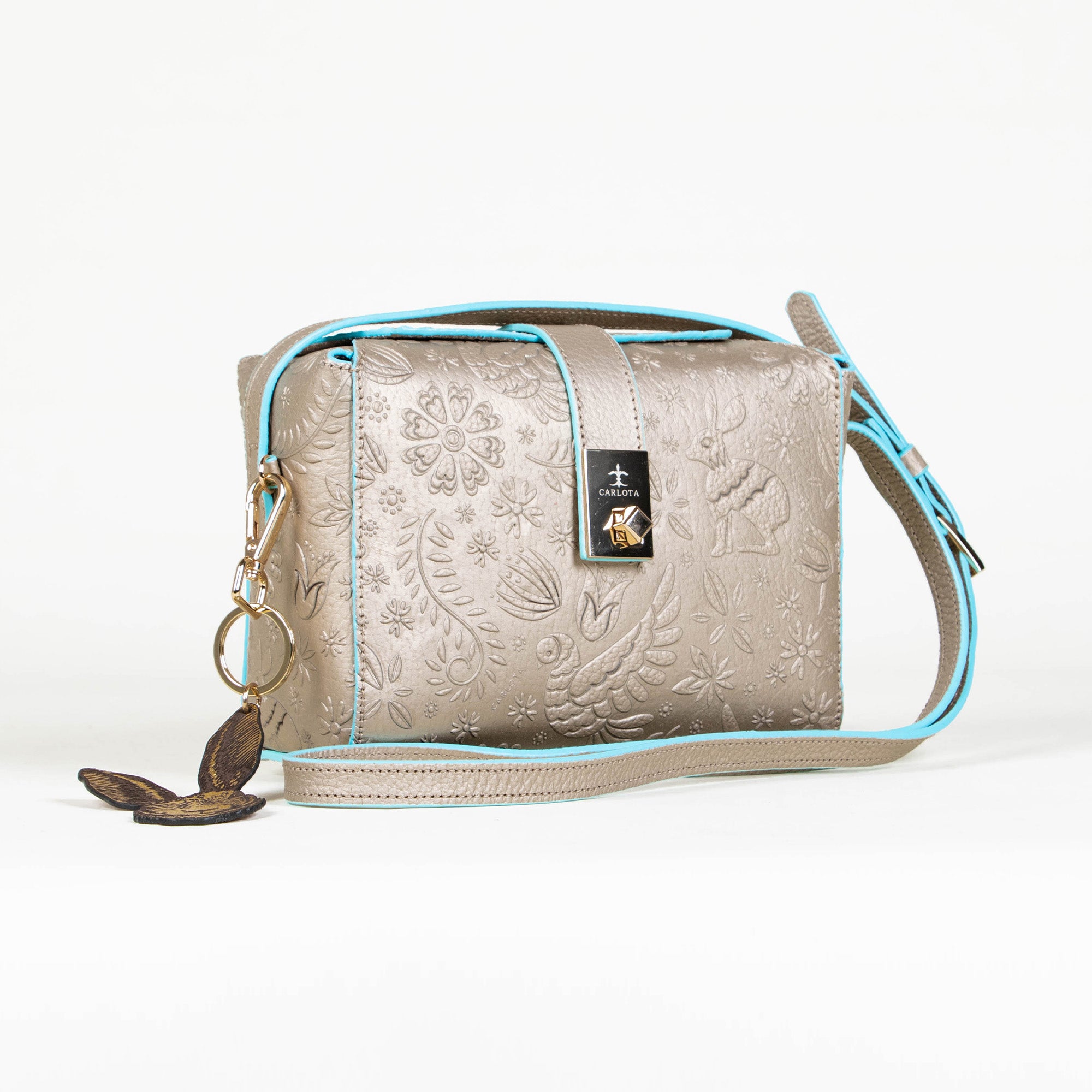 CROSSBODY LUNA ORO/AZUL