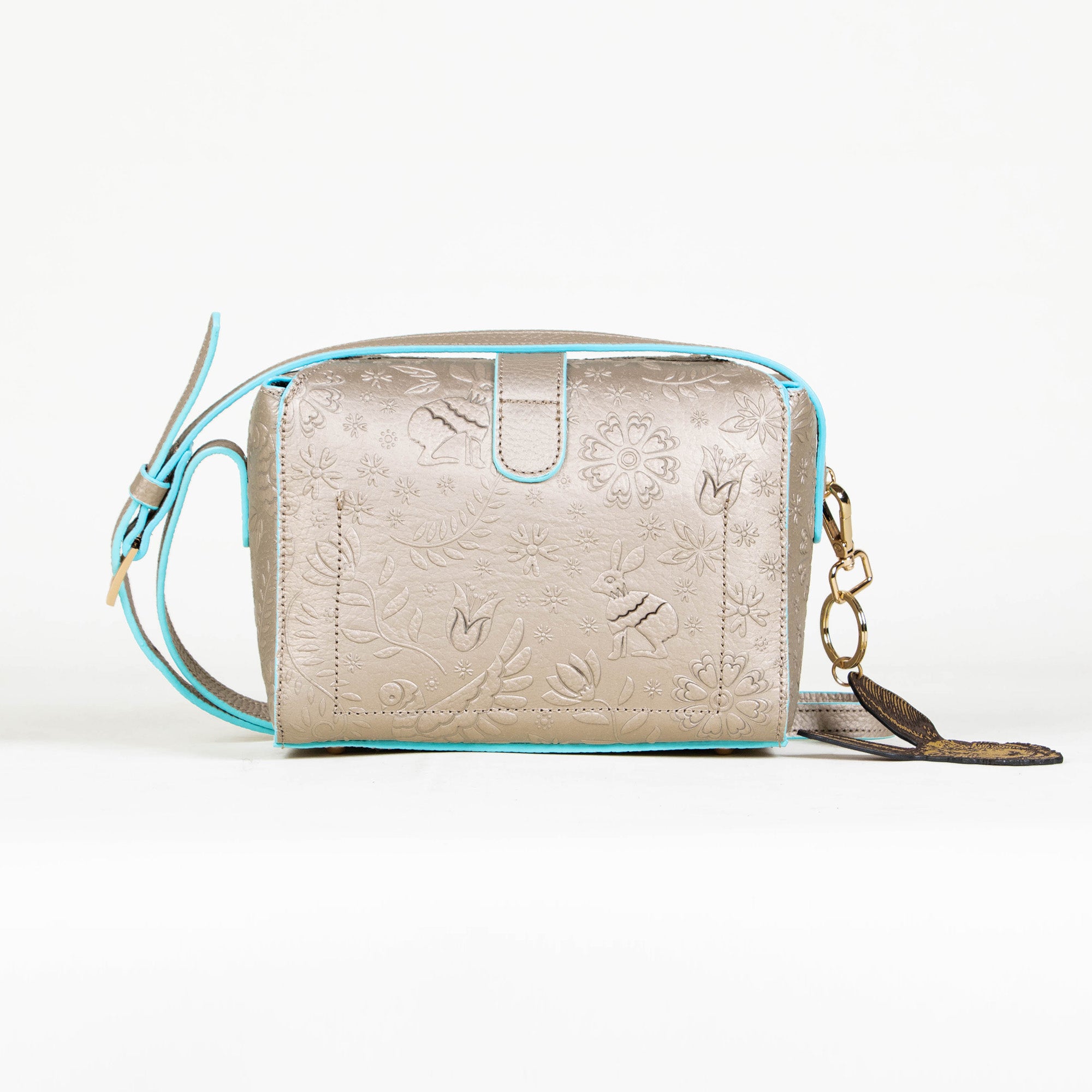 CROSSBODY LUNA ORO/AZUL