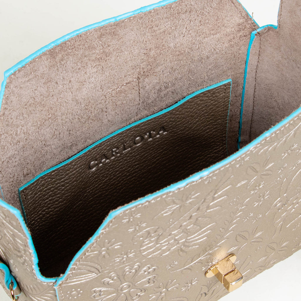 CROSSBODY LUNA ORO/AZUL