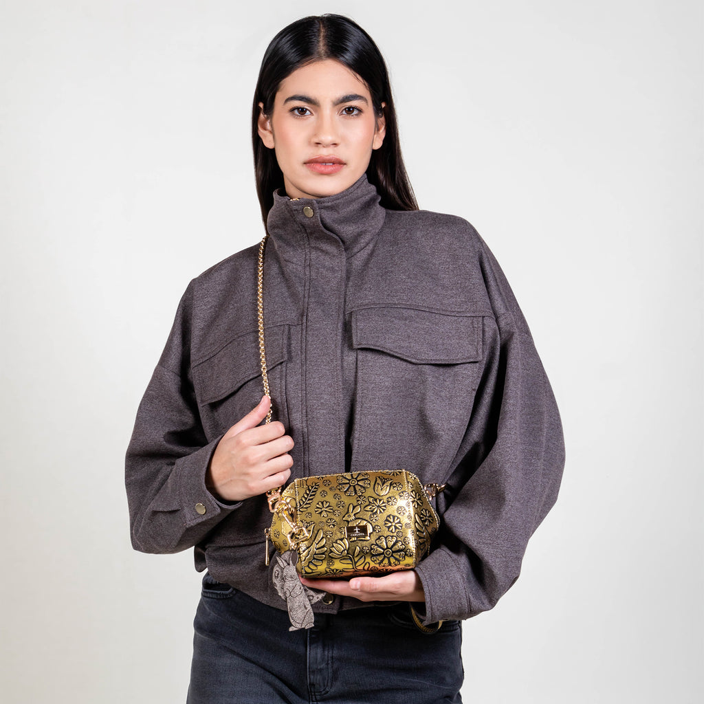 CROSSBODY ORO AMARILLO