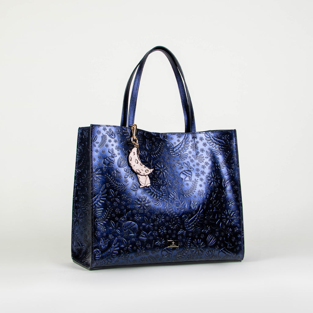 TOTE XL AZUL METÁLICO