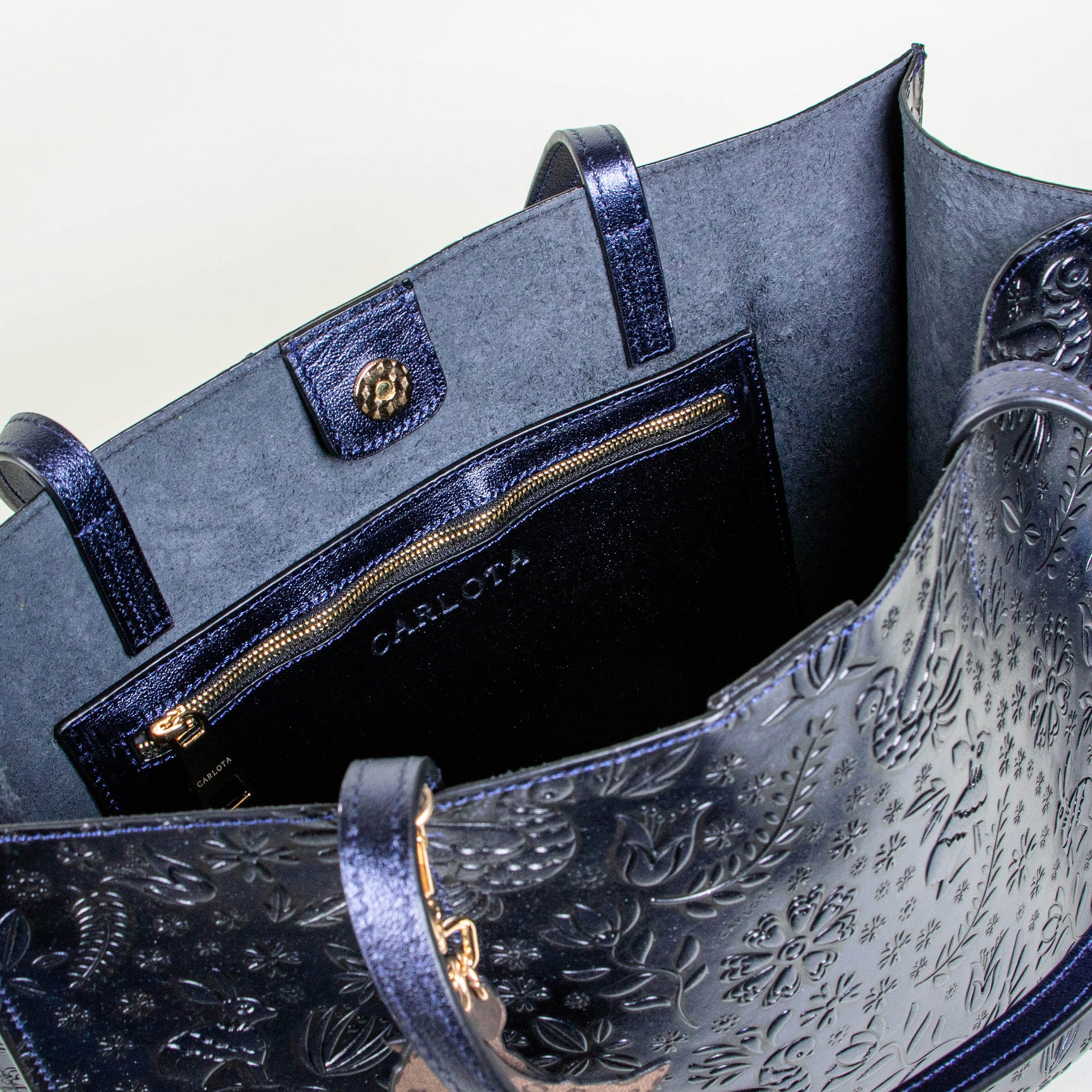 TOTE XL AZUL METÁLICO