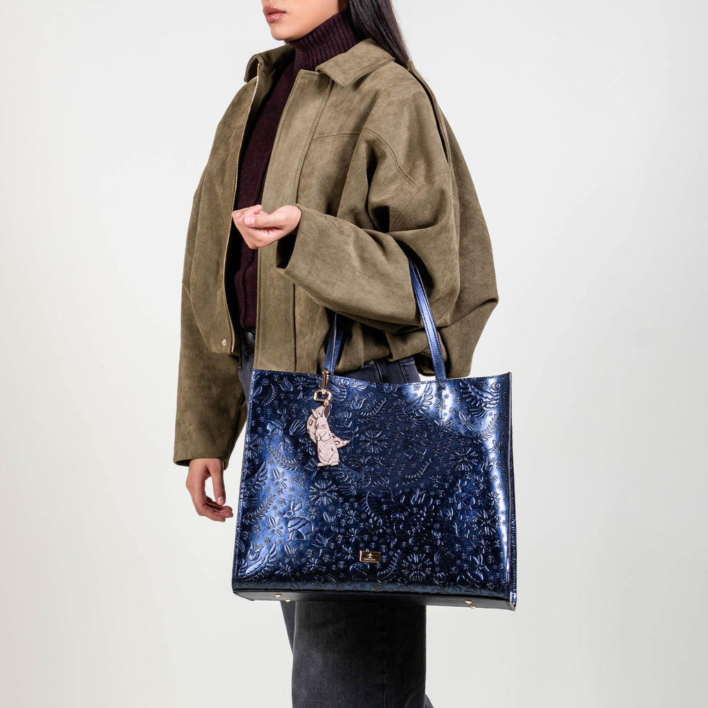 TOTE XL AZUL METÁLICO