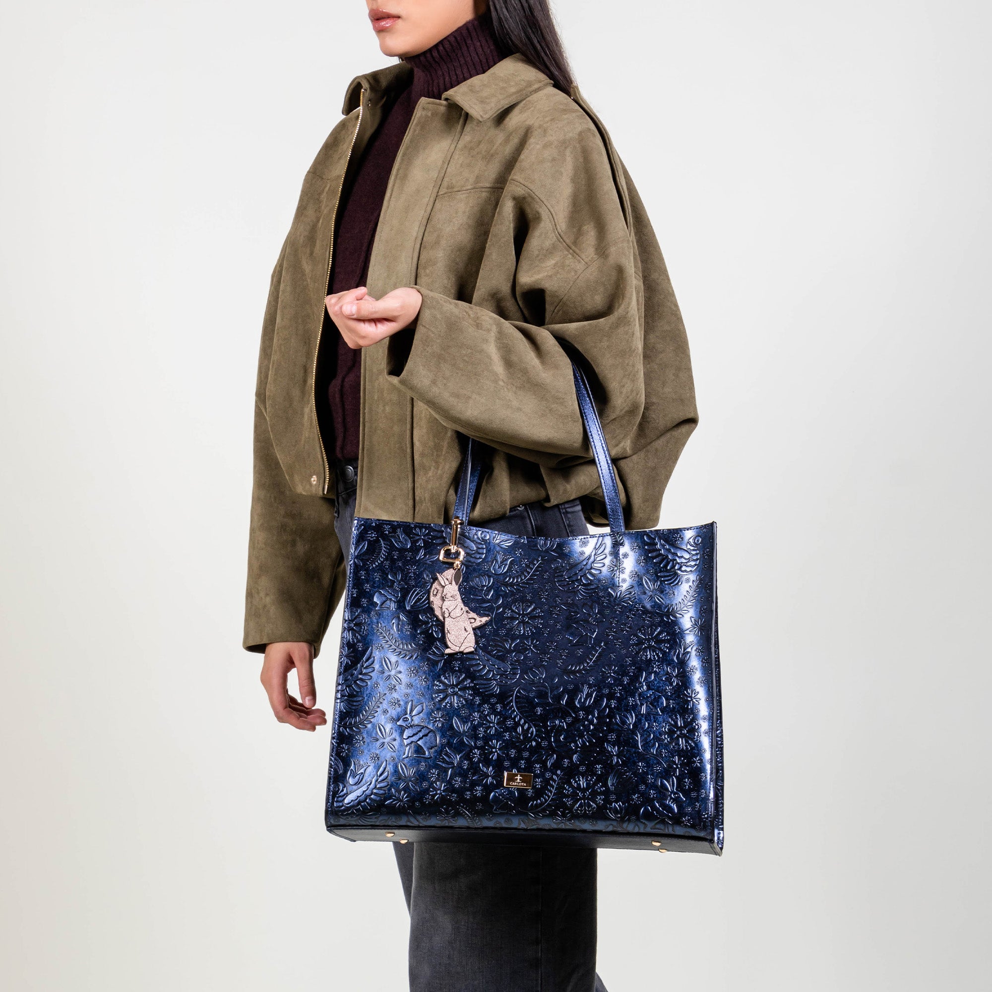TOTE XL AZUL METÁLICO
