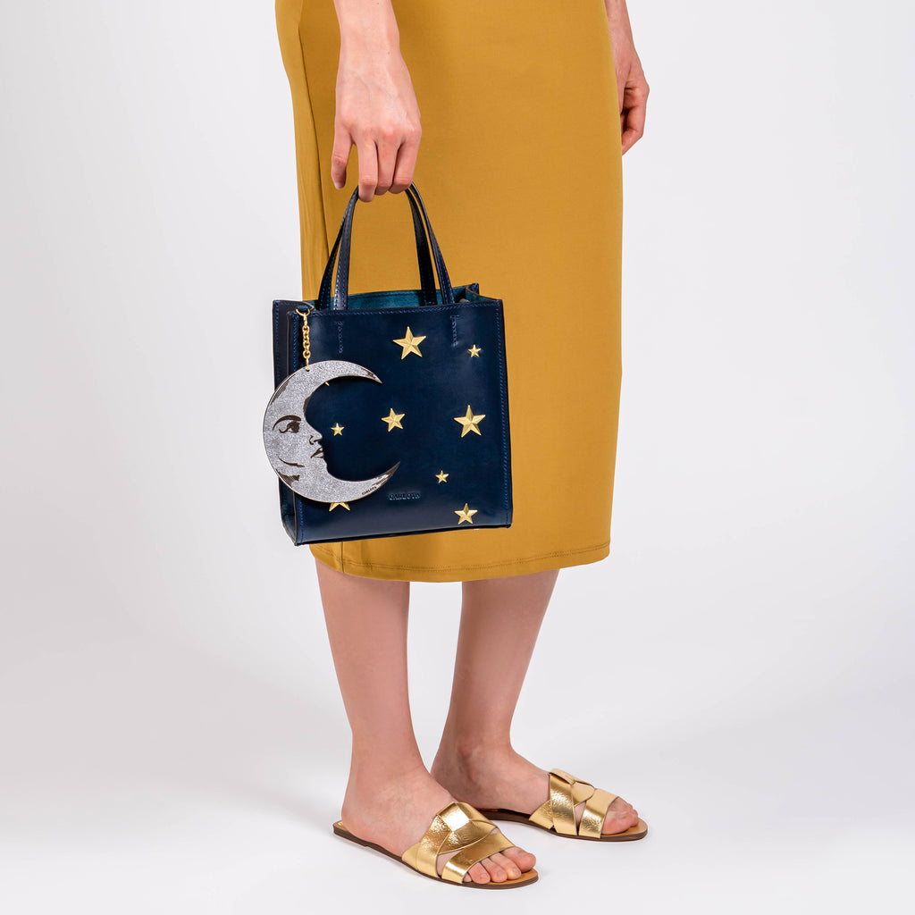BABY TOTE LUNA AZUL MARINO