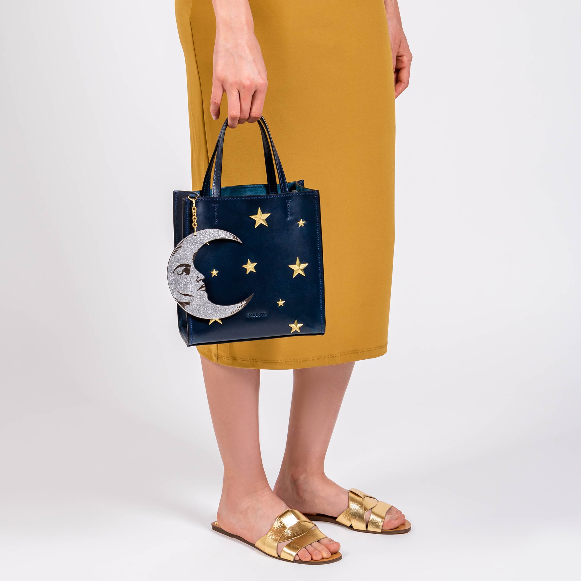 BABY TOTE LUNA AZUL MARINO