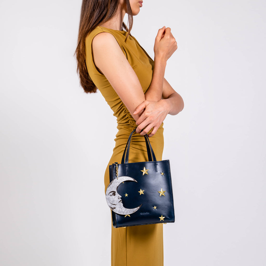 BABY TOTE LUNA AZUL MARINO