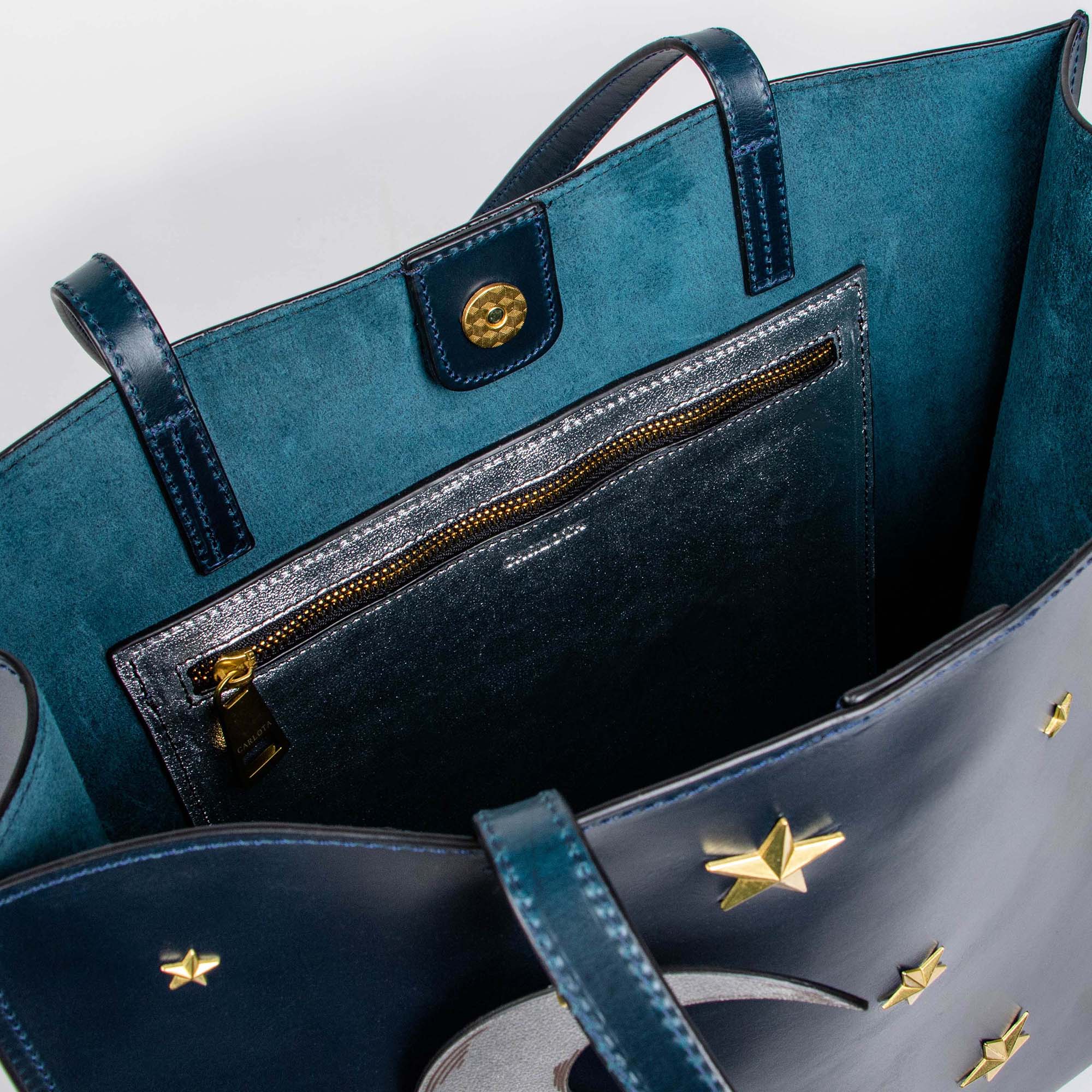 TOTE XL LUNA AZUL MARINO