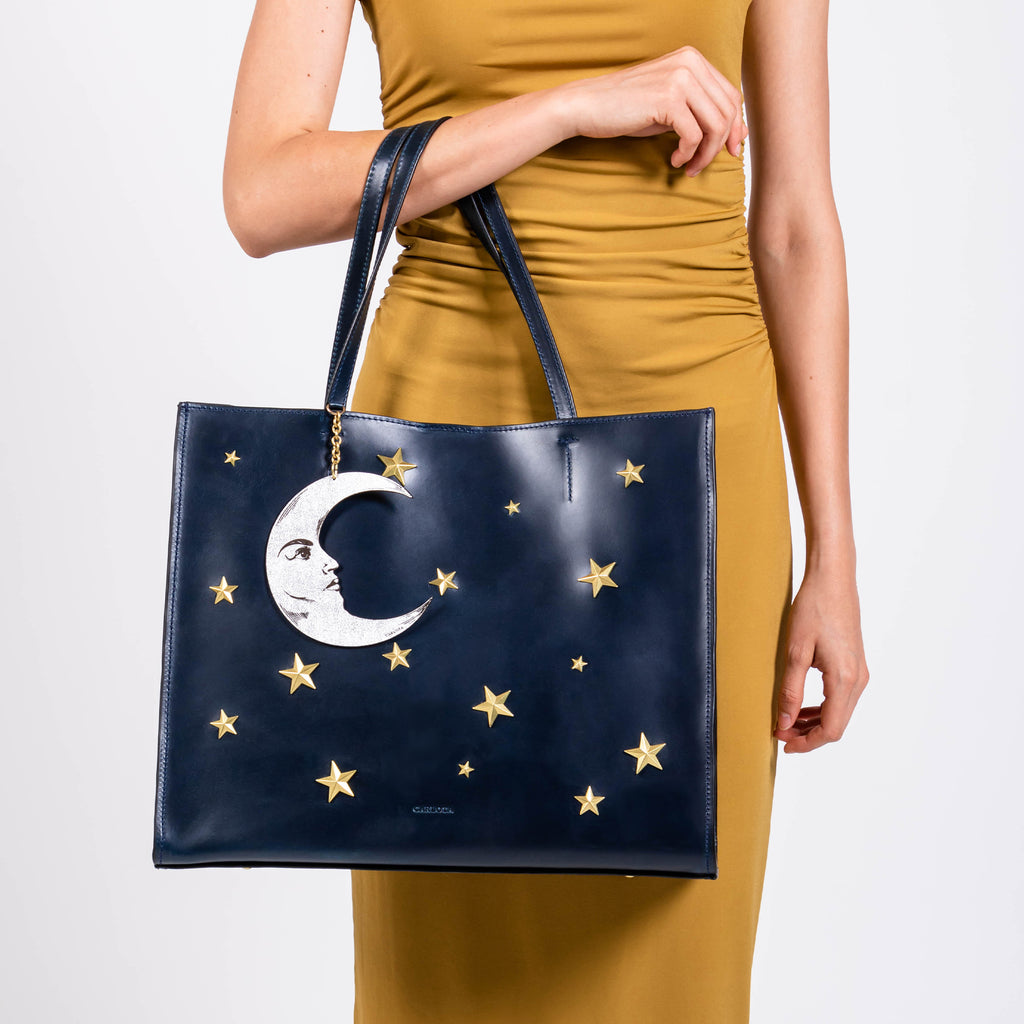 TOTE XL LUNA AZUL MARINO