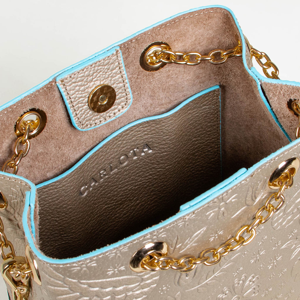 MINI BUCKET ORO/AZUL