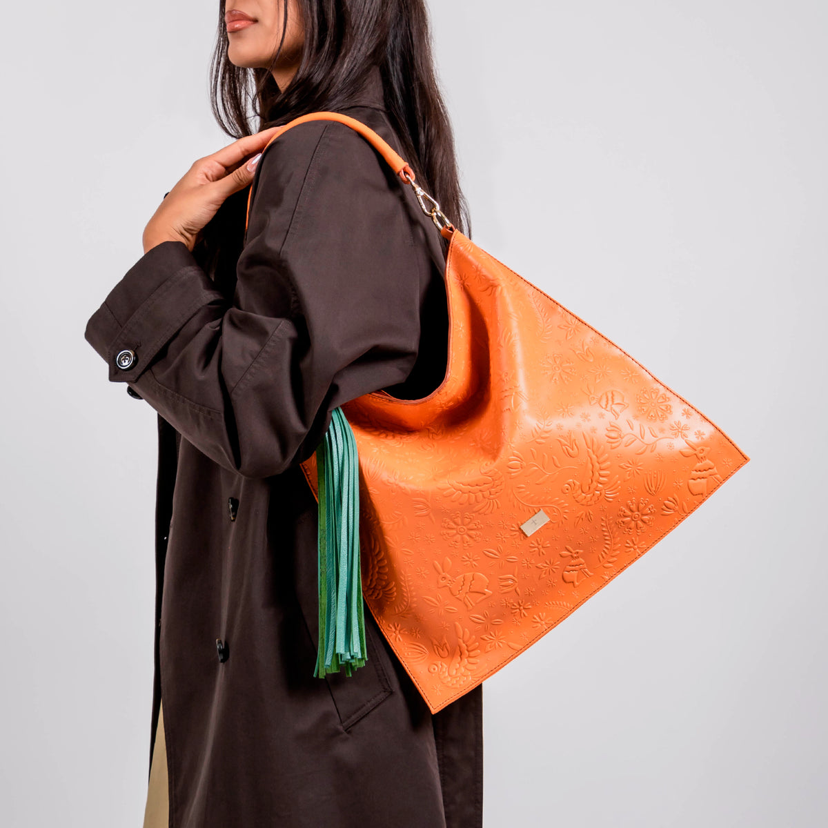 ORANGE HOBO BAG