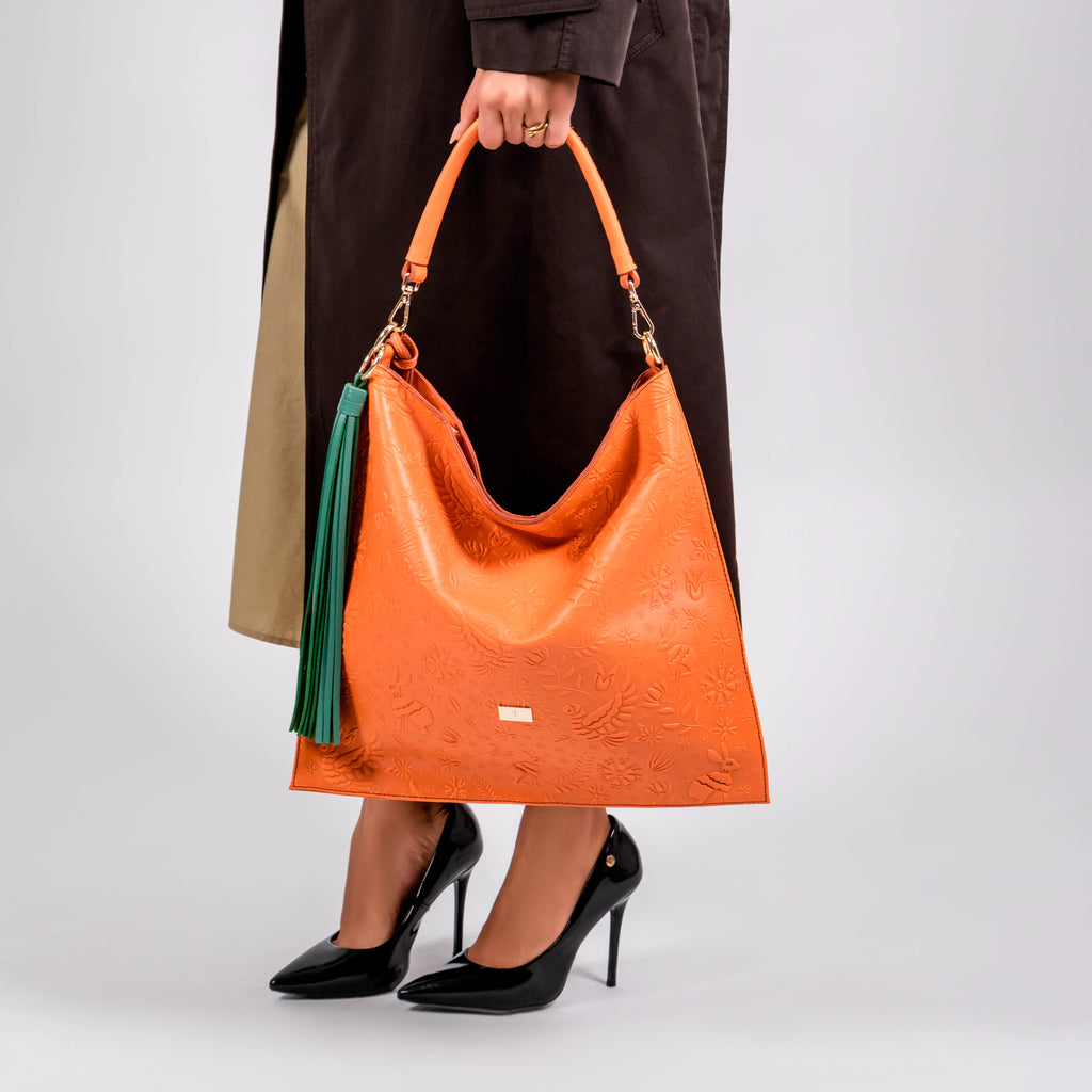 ORANGE HOBO BAG