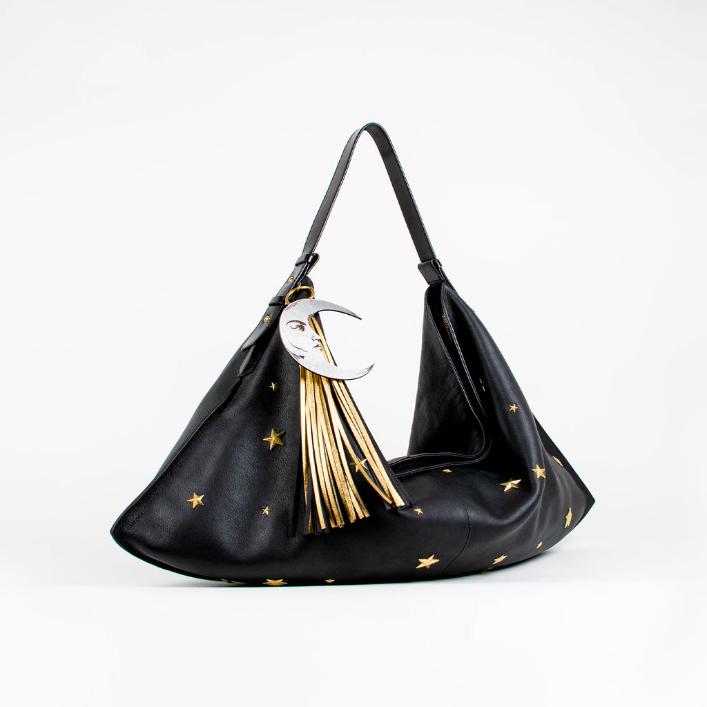 HOBO XL LUNA Y ESTRELLA NEGRO