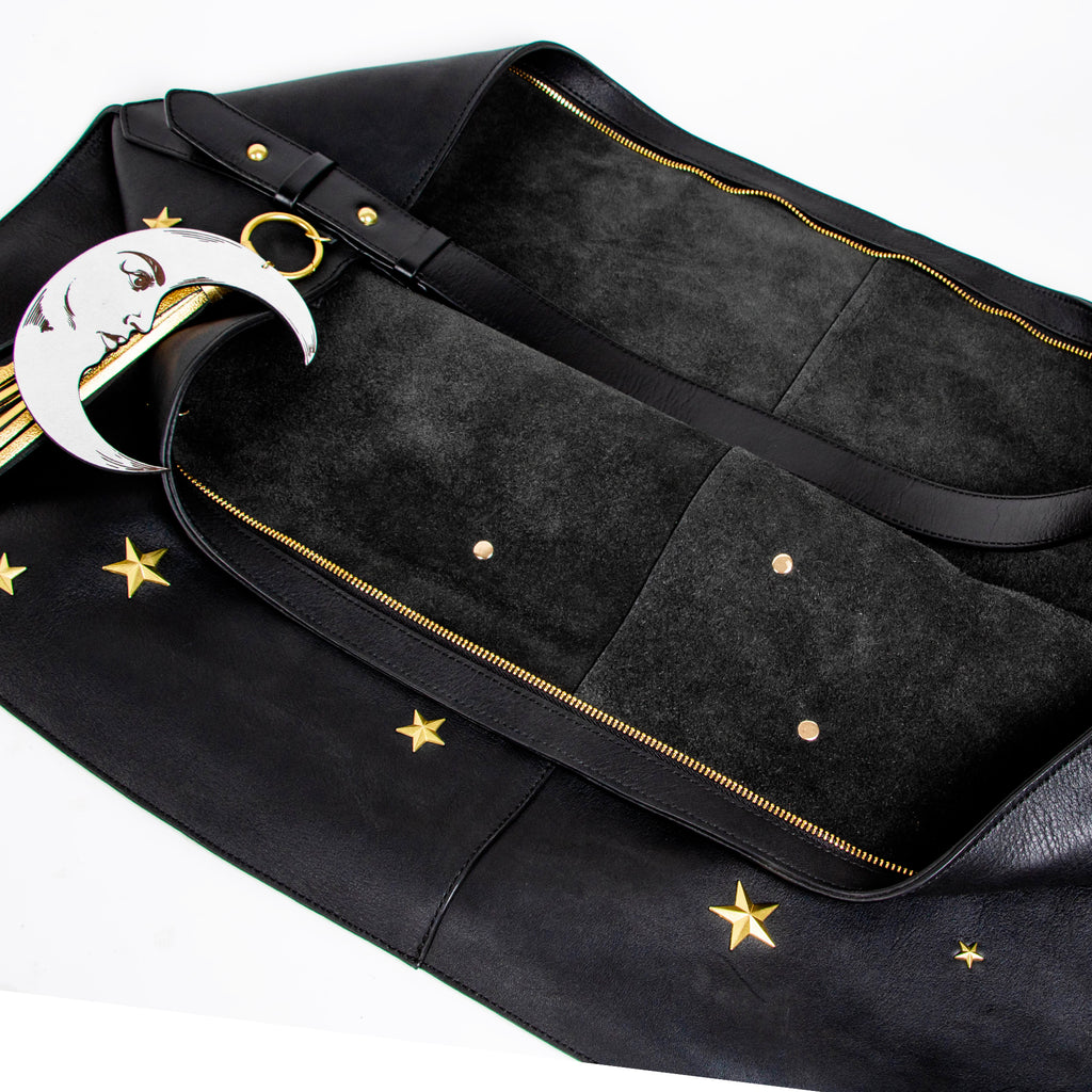 HOBO XL LUNA Y ESTRELLA NEGRO