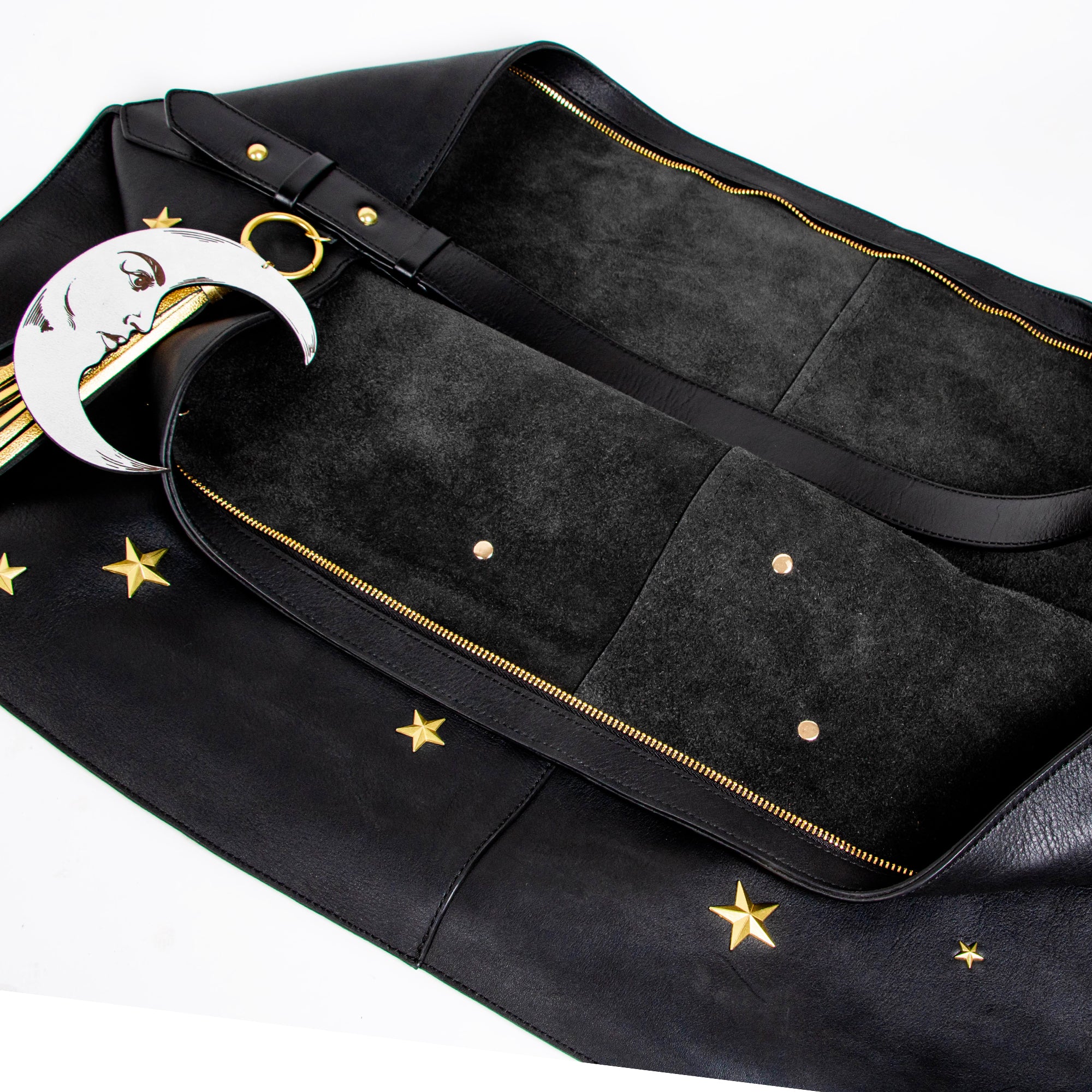 HOBO XL LUNA Y ESTRELLA NEGRO