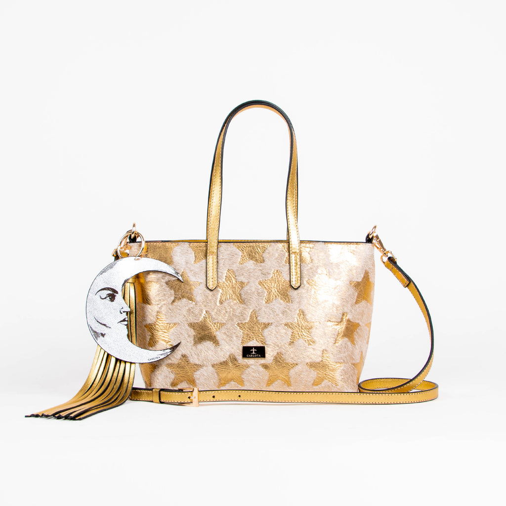 MINI TOTE ESTRELLA ORO