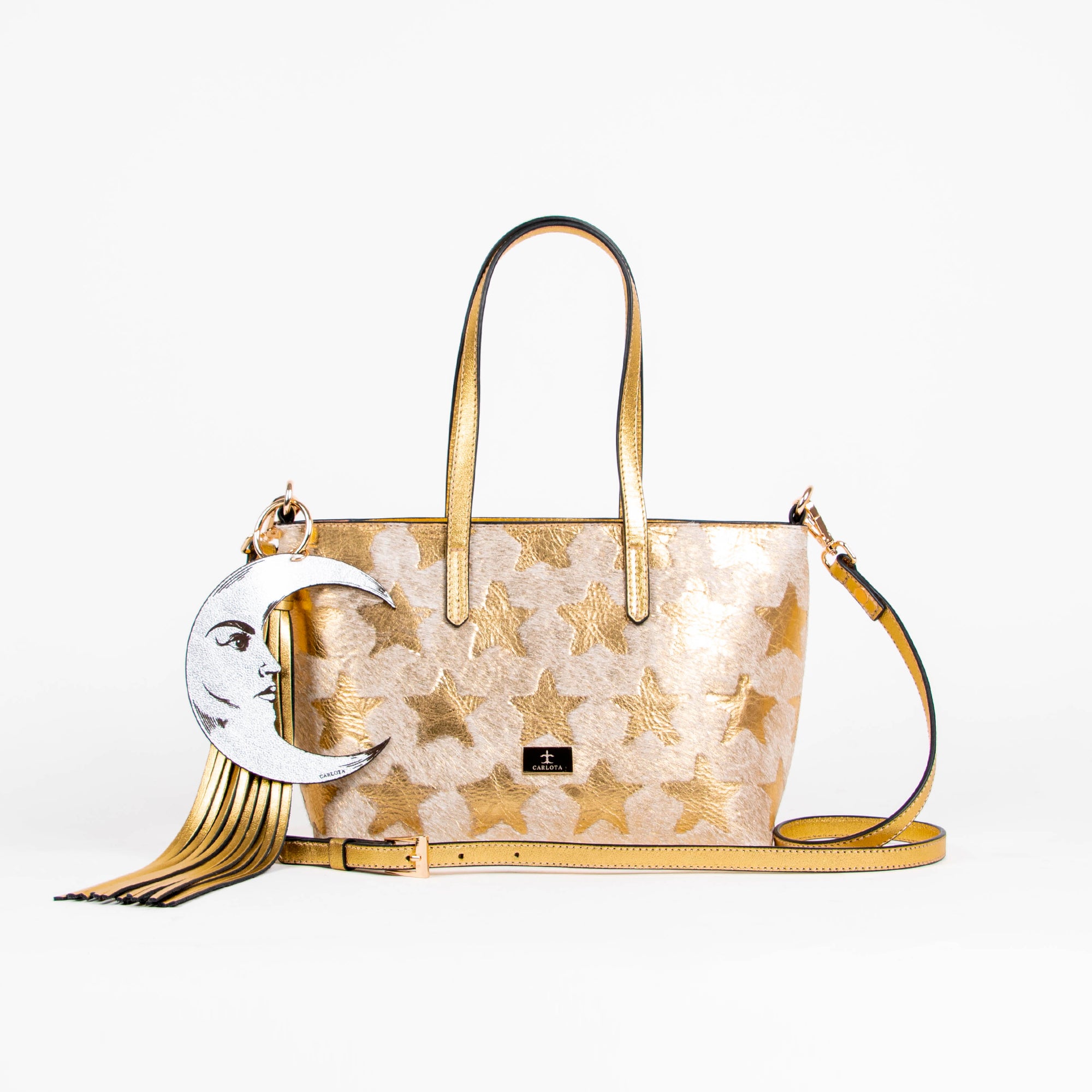 MINI TOTE ESTRELLA ORO
