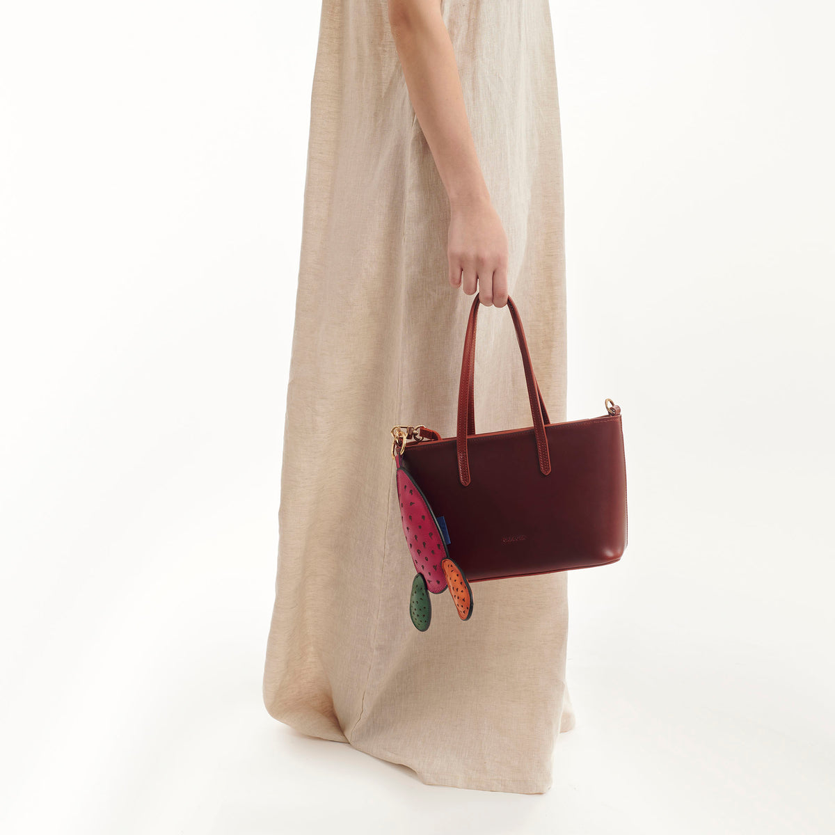 MINI TOTE ARCILLA